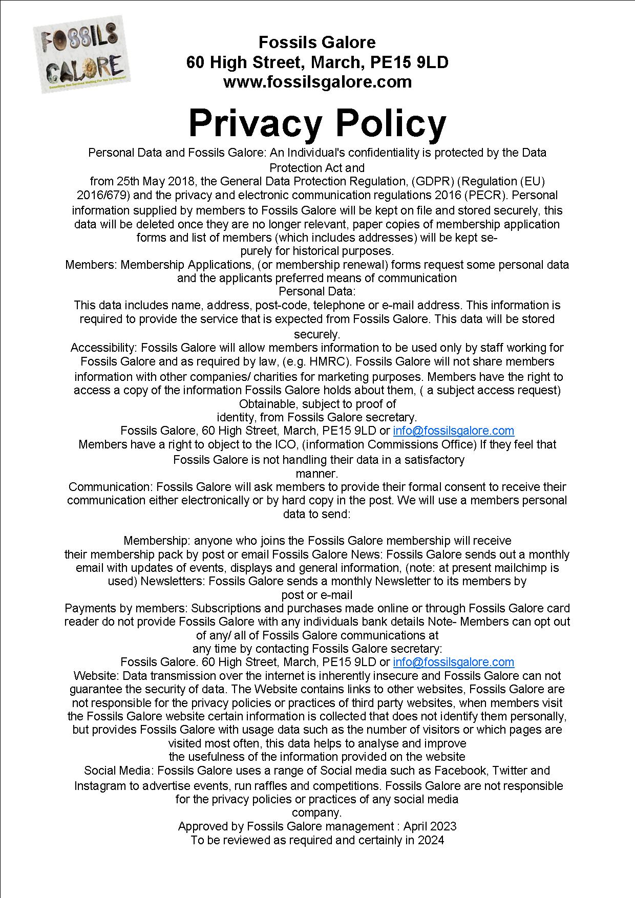 privacy policy